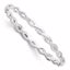 QW234 White Ice SS White Ice .06ct. Diamond Twist Bangle Bracelet