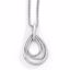 QW332-18 White Ice SS White Ice Teardrop Diamond Necklace
