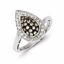 QR5134-7 White Night Sterling Silver Champagne Diamond Marquise Ring