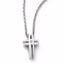 QW186-18 White Ice SS White Ice .03ct. Diamond Cross Necklace