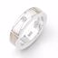 QW150-8 White Ice SS White Ice .01ct Diamond and MOP Ring