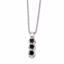QP2178 White Night Sterling Silver Black & White Diamond Pendant Necklace