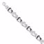 QDX1212 White Night Sterling Silver Black & White Diamond Bracelet