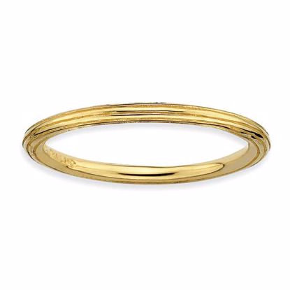 QSK182-9 Confirmation/Communion Sterling Silver Stackable Expressions Gold-plated Step-down Ring