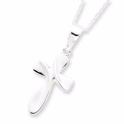 QG2621-18 Confirmation/Communion Sterling Silver Cross Necklace