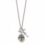 BF694 1928 Silver-tone Dark Green Crystal Cross Locket 24in Necklace