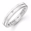 QW224-7 White Ice SS White Ice .01ct. Grooved Diamond Ring