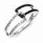 QR5362-6 White Night Sterling Silver w/ Black and White Diamond Ring