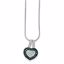 QP3644 Closeouts Sterling Silver Blue & White Diamond Pendant Necklace