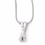 QW168-18 White Ice SS White Ice .03ct. Diamond Crossover Necklace