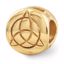 QRS323GP Reflection Beads Sterling Silver Gold-plated Reflections Celtic Trinity Bead