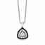 QP3806 White Night Sterling Silver White & Black Cluster Diamond Pendant
