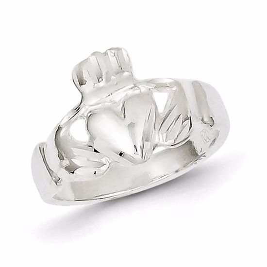 QR231-8 Celtic Sterling Silver Claddagh Ring