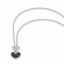 QP3660 White Night Sterling Silver Blue and White Diamond Heart & Bow Pendant