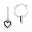 QE7727 White Night Sterling Silver Black & White Diamond Earring