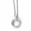 QW328-18 White Ice SS White Ice Three Ring Diamond Necklace
