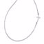 QG3465-18 Sideways Crosses Sterling Silver Small Sideways Curved Cross Necklace