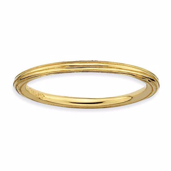 QSK182-8 Confirmation/Communion Sterling Silver Stackable Expressions Gold-plated Step-down Ring
