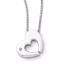 QW159-18 White Ice SS White Ice .02ct Diamond Heart Necklace