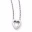 QW161-18 White Ice SS White Ice .02ct Diamond Heart Necklace