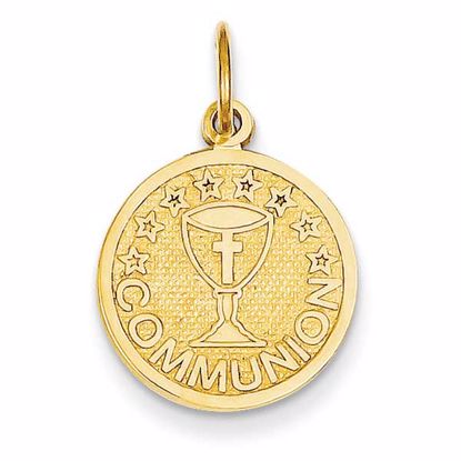 C1448 Confirmation/Communion 14k Satin & Polished Communion Charm