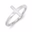 QR5883-7 Sideways Crosses Sterling Silver Sideways Cross Ring
