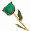 GP9342 Roses and Leaves Lacquer Dipped Gold Trim Green Rose