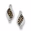 QE10701 Confirmation/Communion Sterling Silver Champagne Diamond Marquise Post Earrings