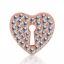 Picture of Pave Keyhole Heart Charm Pink