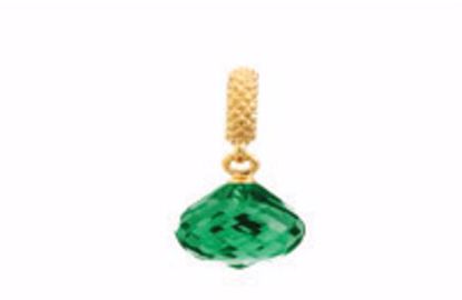 1801-5 Mysterious Drop -18K  Gold Plated -  Green