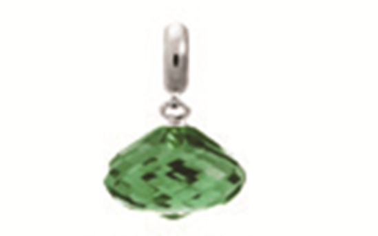 1351-5 Love Drop - Sterling Silver - Green