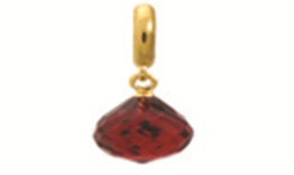 1850-3 Love Drop - 18K Gold Plated - Red