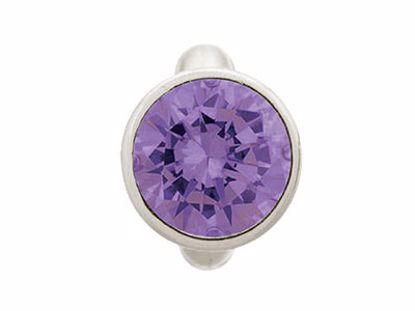 41158-1 Round Amethyst Dome Silver