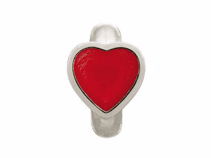 41200-3 Red Enamel Heart Silver