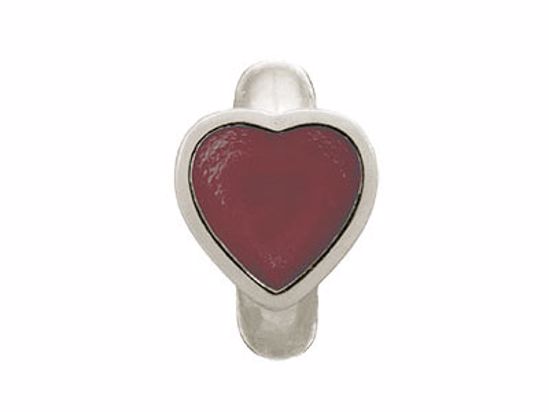 41200-5 Violet Enamel Heart Silver