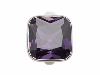 41205-1 Big Amethyst Cube Silver