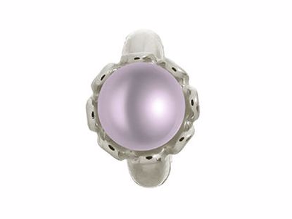 41250-5 Purple Pearl Flower Silver