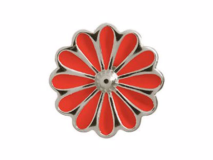 41255-3 Red Daisy Silver