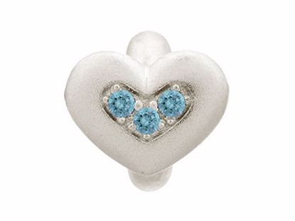 41300-3 Sky Blue Triple Love Silver