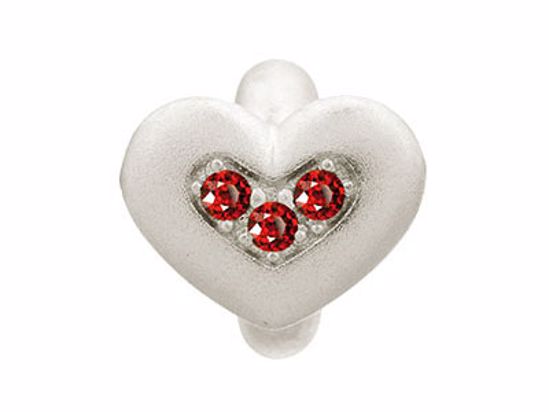 41300-4 Garnet Triple Love Silver