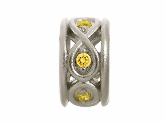 41353-4 Sparkling Citrine Eternity Silver