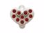 41450-3 Garnet Heart of Love Silver