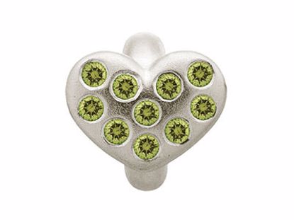 41450-5 Peridot Heart of Love Silver