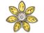 41451-4 Big Citrine Flower Silver