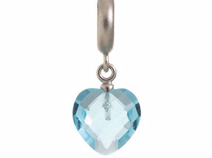 43304-3 Sky Blue Heart Cut Drop Silver