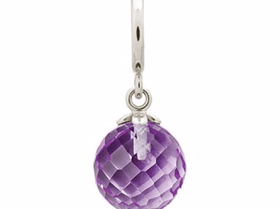 43352-4 Amethyst Love Drop Silver