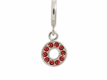 43500-3 Garnet Circle of Love Silver