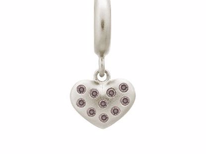 43600-2 Smokey Million Heart Drop Silver