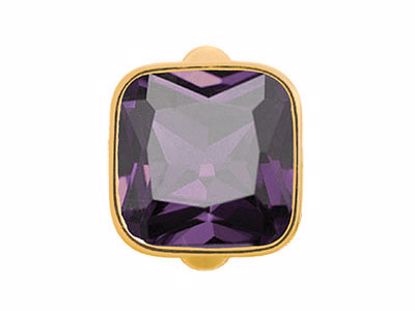 51302-1 Big Amethyst Cube Gold