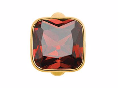 51302-2 Big Garnet Cube Gold